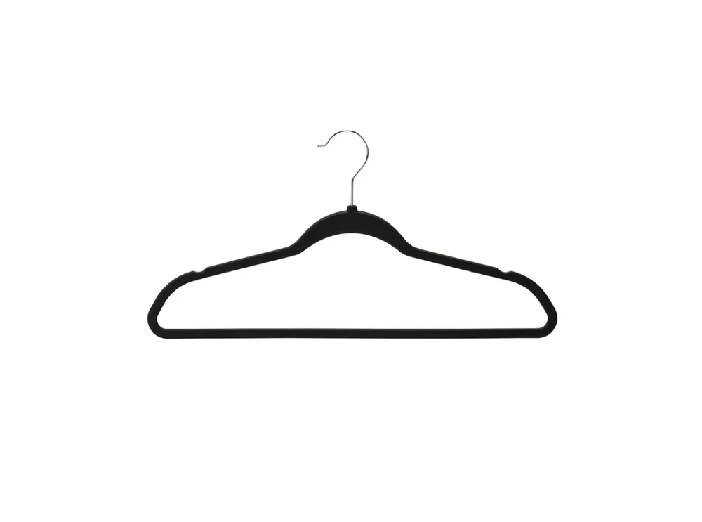 Slim Profile Rubber Hangers, Set of 30