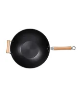 Joyce Chen Professional Series Cast Iron Wok with Maple Handle, 14"