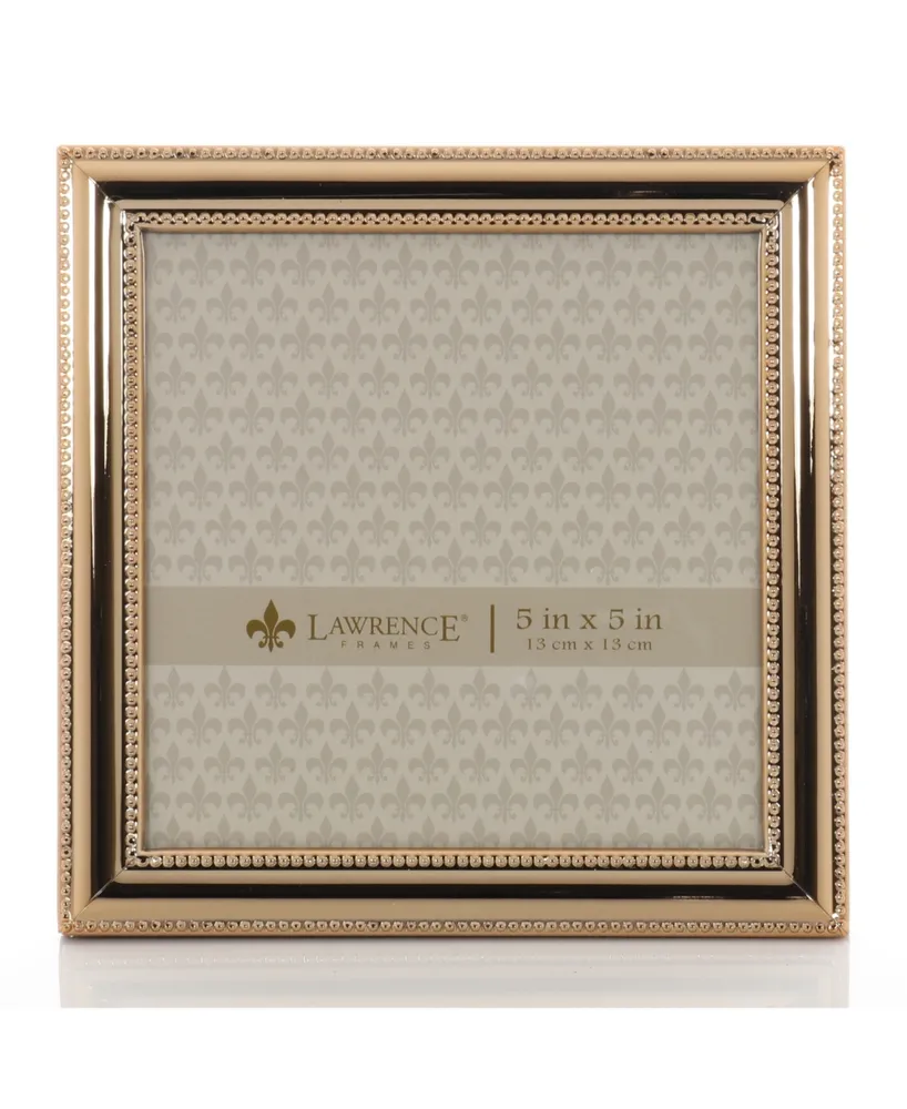 Classic Double Beaded Picture Frame 5" x 5" - Gold