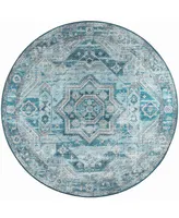 D Style Basilic BAS5 4' x Round Area Rug