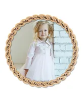 Round Metal Picture Frame With Rope Design