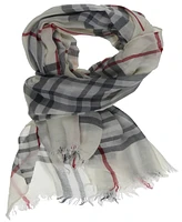 Fraas Women's Signature Plaid Lightweight Evening Wrap