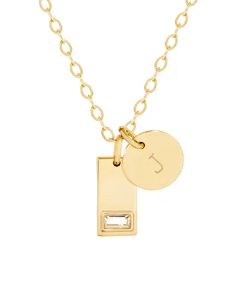 Brook & york Vivian Initial Charm Pendant Necklace - Gold-Plated