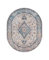 Bayshore Home Dolores DOL01 7'10" x 10'2" Oval Area Rug