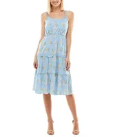 As U Wish Juniors' Tie-Shoulder Tiered Dress