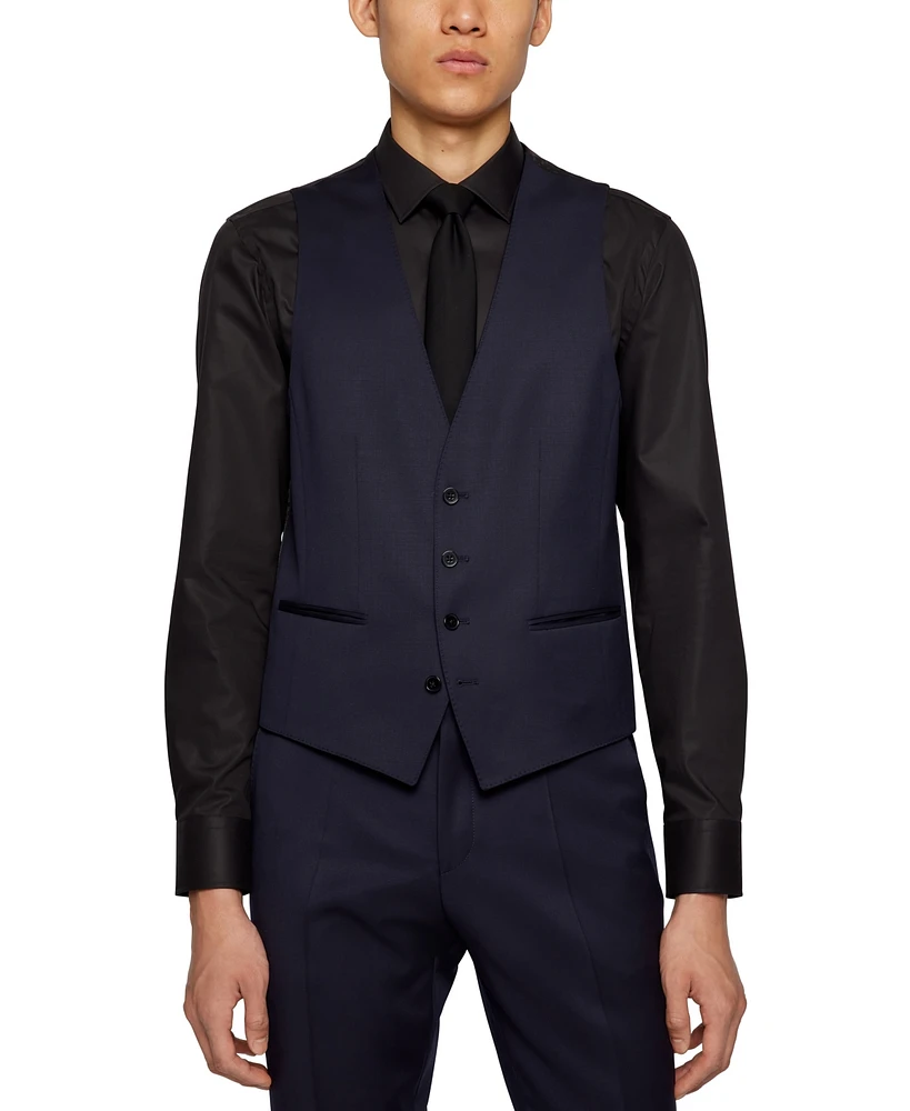 Boss by Hugo Men's Virgin-Wool Serge Slim-Fit Vest