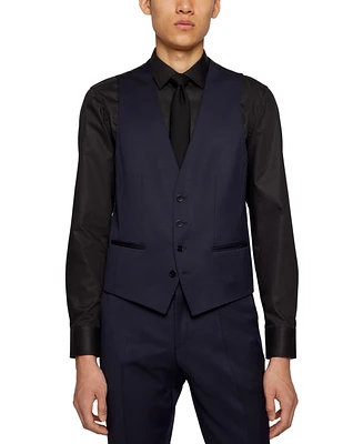 Boss by Hugo Men's Virgin-Wool Serge Slim-Fit Vest