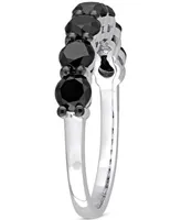 Black Diamond Anniversary Ring (1-/4 ct. t.w.) 10k White Gold