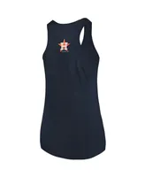 Women's Soft As A Grape Navy Houston Astros Plus Size Swing for the Fences Racerback Tank Top