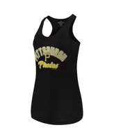 Women's Soft As A Grape Black Pittsburgh Pirates Multicount Racerback Tank Top