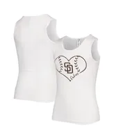 Big Girls Soft as a Grape White San Diego Padres Team Tank Top