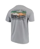 Men's Gray Michigan State Spartans Comfort Colors Campus Scenery T-shirt