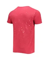 Men's Original Retro Brand Crimson Tuskegee Golden Tigers Bleach Splatter T-shirt