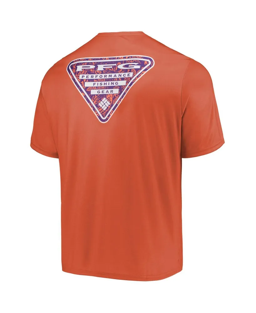 Men's Columbia Orange Clemson Tigers Terminal Tackle Omni-Shade T-shirt
