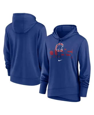 Women's Nike Royal Chicago Cubs Diamond Knockout Performance Pullover Hoodie