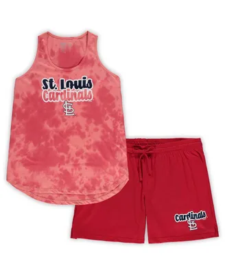 Women's Concepts Sport Red St. Louis Cardinals Plus Cloud Tank Top and Shorts Sleep Set
