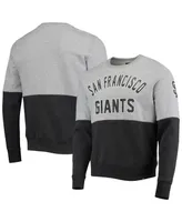 Men's '47 Heathered Gray, Black San Francisco Giants Two-Toned Team Pullover Sweatshirt