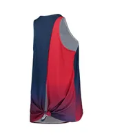 Women's Foco Navy Boston Red Sox Gradient Tie-Back Racerback Tank Top