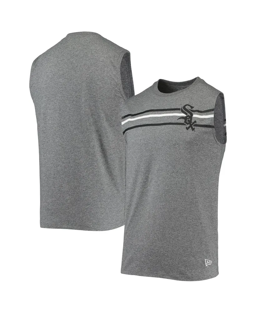 Men's New Era Heathered Gray Chicago White Sox Muscle Tank Top