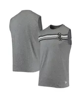 Men's New Era Heathered Gray Chicago White Sox Muscle Tank Top