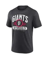 Men's Fanatics Heathered Charcoal San Francisco Giants Badge of Honor Tri-Blend T-shirt