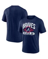 Men's Fanatics Heathered Navy Atlanta Braves Badge of Honor Tri-Blend T-shirt