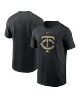 Men's Nike Black Minnesota Twins Camo Logo Team T-shirt