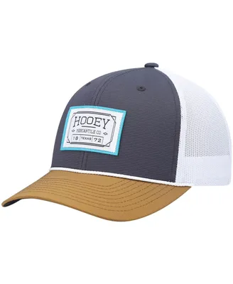 Men's Hooey Navy, Tan Doc Trucker Snapback Hat