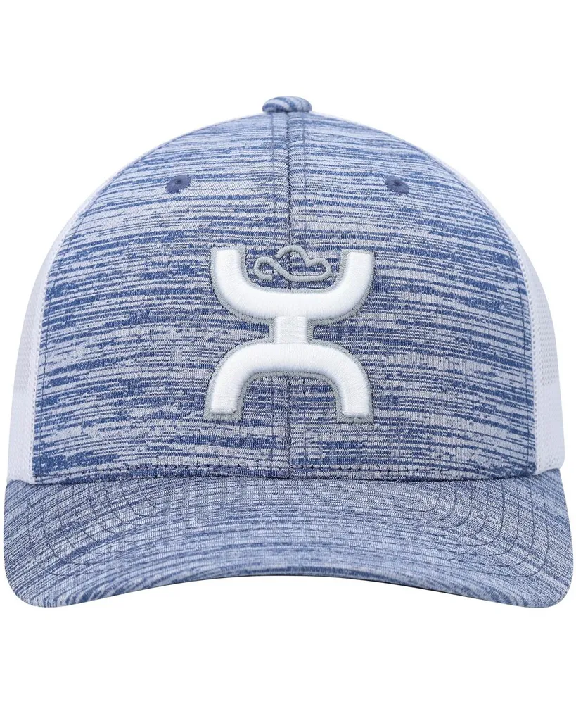 Men's Hooey Heather Powder Blue, White Sterling Trucker Snapback Hat