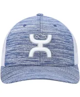 Men's Hooey Heather Powder Blue, White Sterling Trucker Snapback Hat