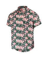 Men's Foco Green Oakland Athletics Floral Linen Button-Up Shirt