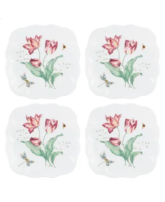 Lenox Butterfly Meadow Square Accent Plate Set, Set of 4