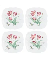 Lenox Butterfly Meadow Square Accent Plates, Set of 4