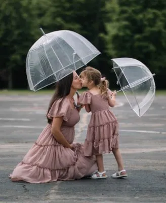 Totes Matching Mommy Me Clear Bubble Umbrellas