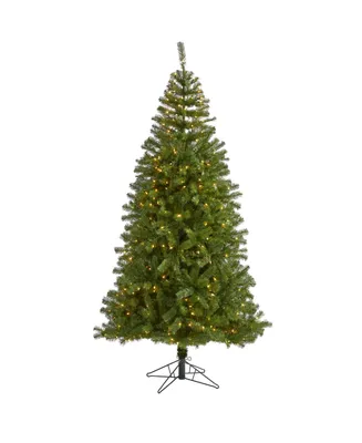 Springfield Artificial Christmas Tree with Lights and Bendable Branches, 84"
