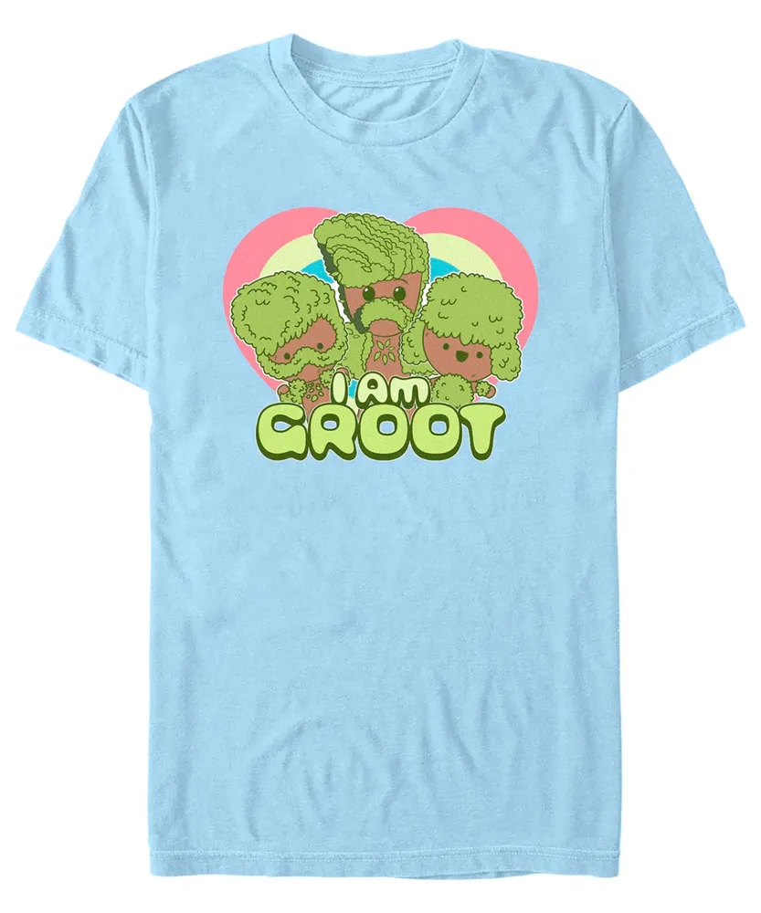 Men's Marvel Film I am Groot Hearts Short Sleeve T-shirt