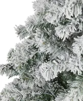 Flocked Rock Springs Spruce Artificial Christmas Tree