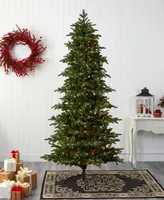 South Carolina Fir Artificial Christmas Tree with Lights and Bendable Branches, 96"