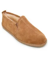 Minnetonka Men's Suede Twin Gore Sheepskin Slippers