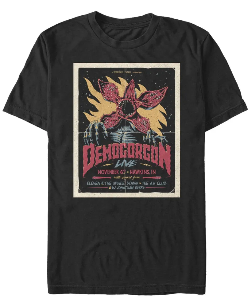 Men's Stranger Things Gig Poster Short Sleeve T-shirt