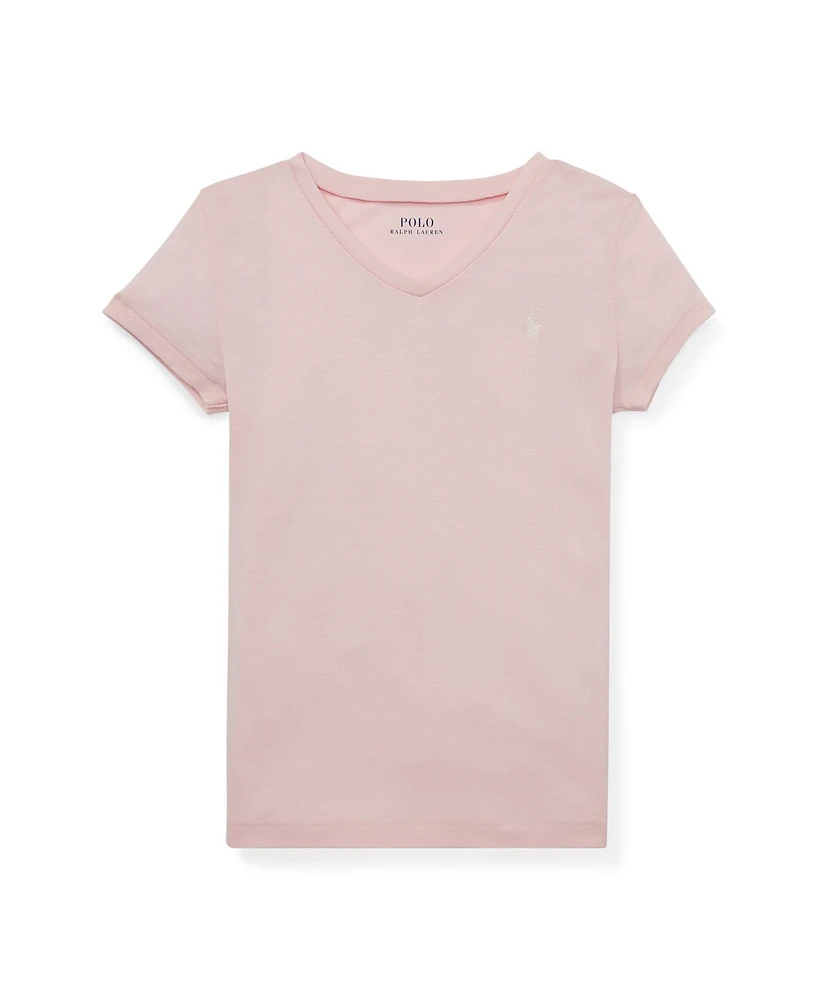 Polo Ralph Lauren Big Girls Cotton Jersey V-Neck T-shirt