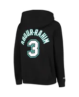 Big Boys Mitchell & Ness Shareef Abdur-Rahim Black Vancouver Grizzlies Hardwood Classics Name and Number Pullover Hoodie