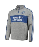 Men's Tommy Hilfiger Heathered Gray Tampa Bay Lightning Mario Quarter-Zip Jacket