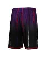 Men's Mitchell & Ness Purple and Black Toronto Raptors 1998/99 Hardwood Classics Fadeaway Reload 3.0 Swingman Shorts