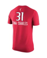 Men's Nike Tina Charles Red Washington Mystics Explorer Edition Name Number T-shirt