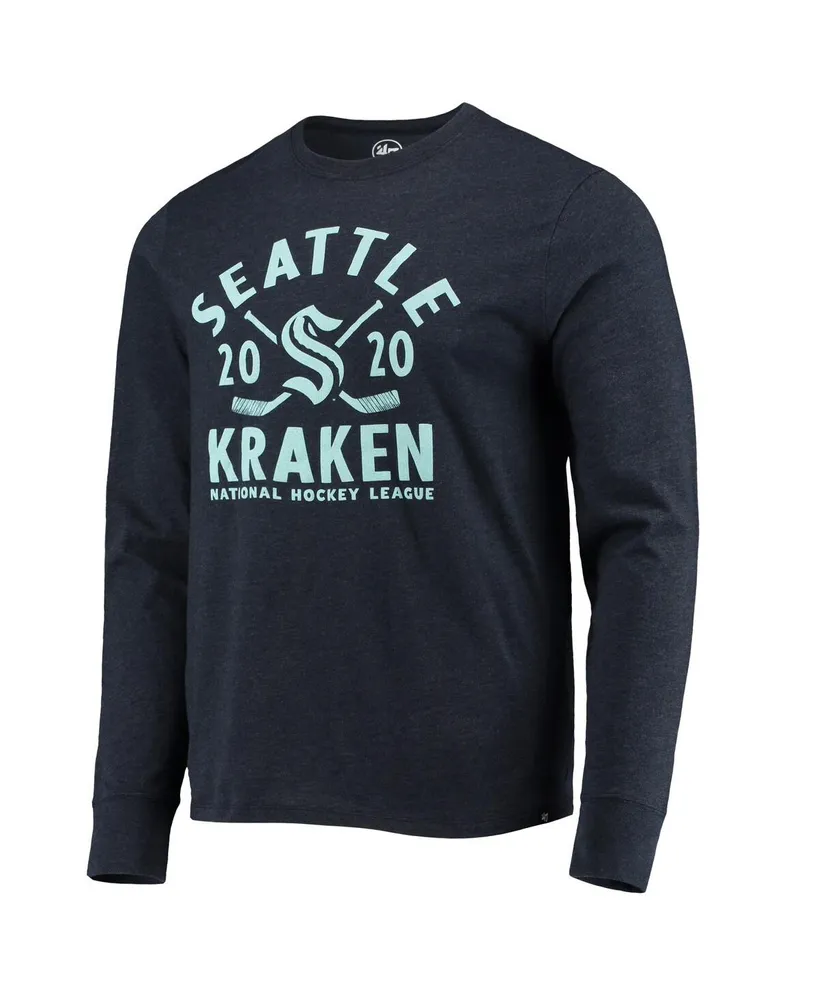 Men's '47 Heathered Deep Sea Blue Seattle Kraken Club Long Sleeve T-shirt