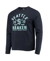 Men's '47 Heathered Deep Sea Blue Seattle Kraken Club Long Sleeve T-shirt