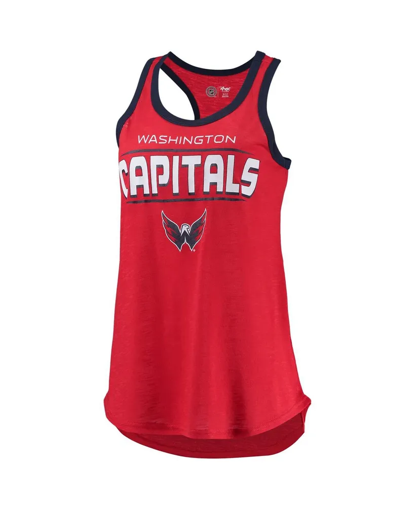 Women's G-iii Sports by Carl Banks Red Washington Capitals Showdown Slub Racerback Tank Top