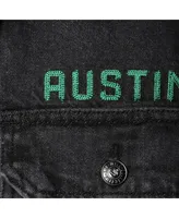 Men's The Wild Collective Black Austin Fc Denim Button-Up Jacket