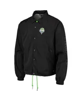 Men's The Wild Collective Black Seattle Sounders Fc Coaches Full-Snap Jacket